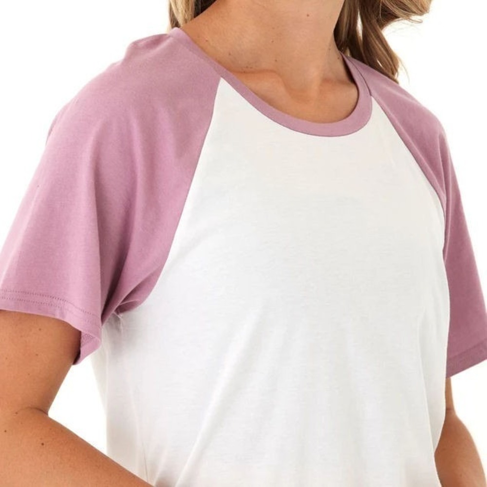 Stitch Fix Threads 4 Thought Amanda Comfort Jersey Raglan Tee - Pink/White - S - Picture 2 of 5